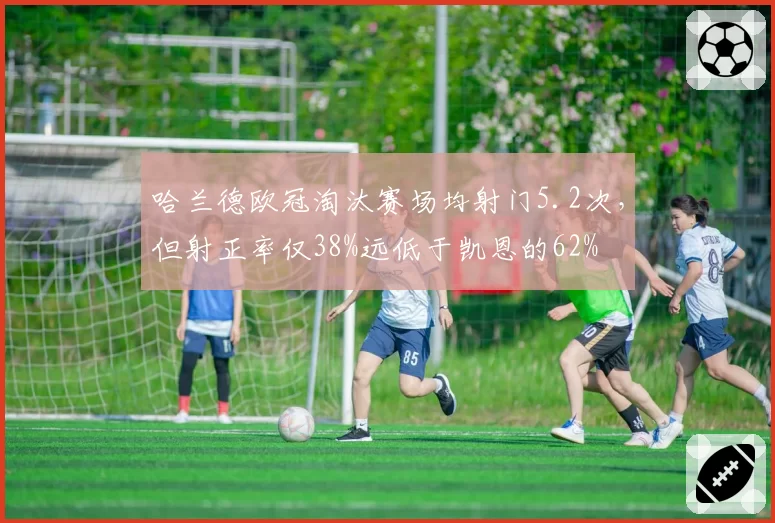 哈兰德欧冠淘汰赛场均射门5.2次，但射正率仅38%远低于凯恩的62%